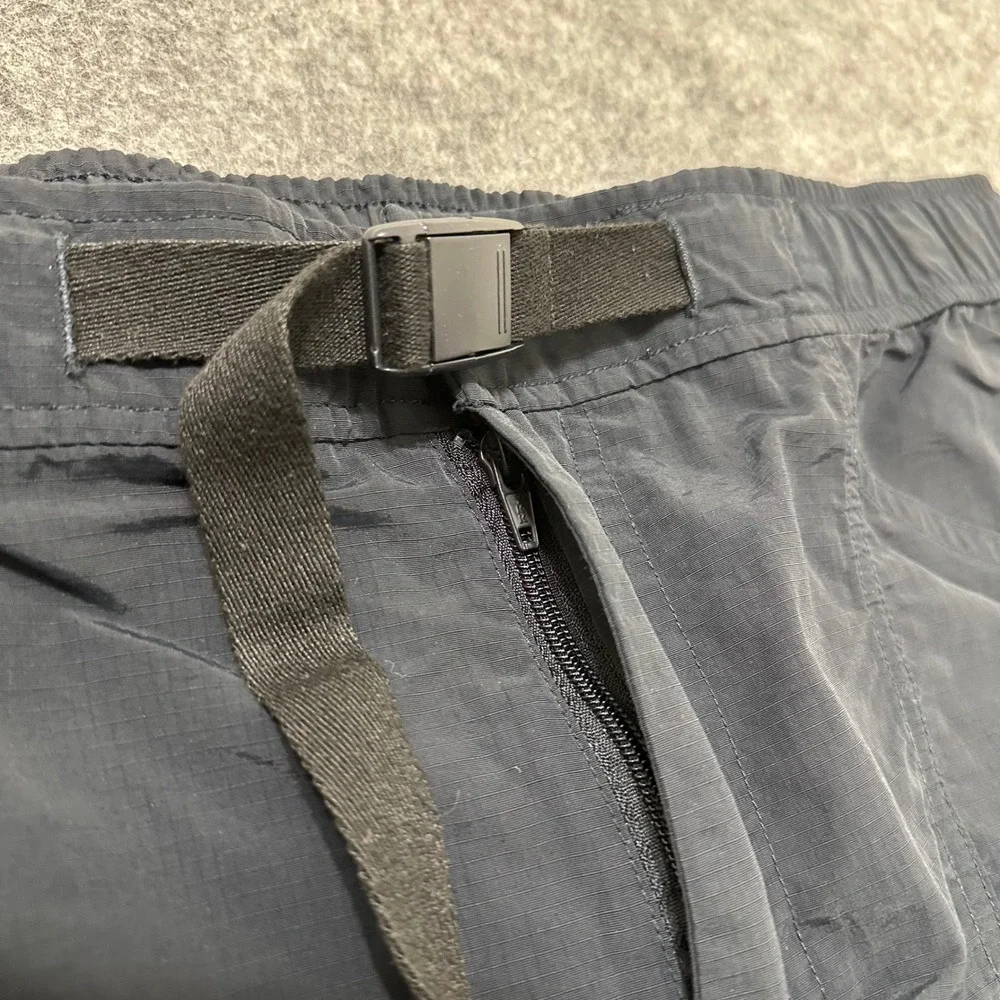 Eddie Bauer Ripstop Tech Shorts Mens Large Dark Navy Blue Belted Cargo